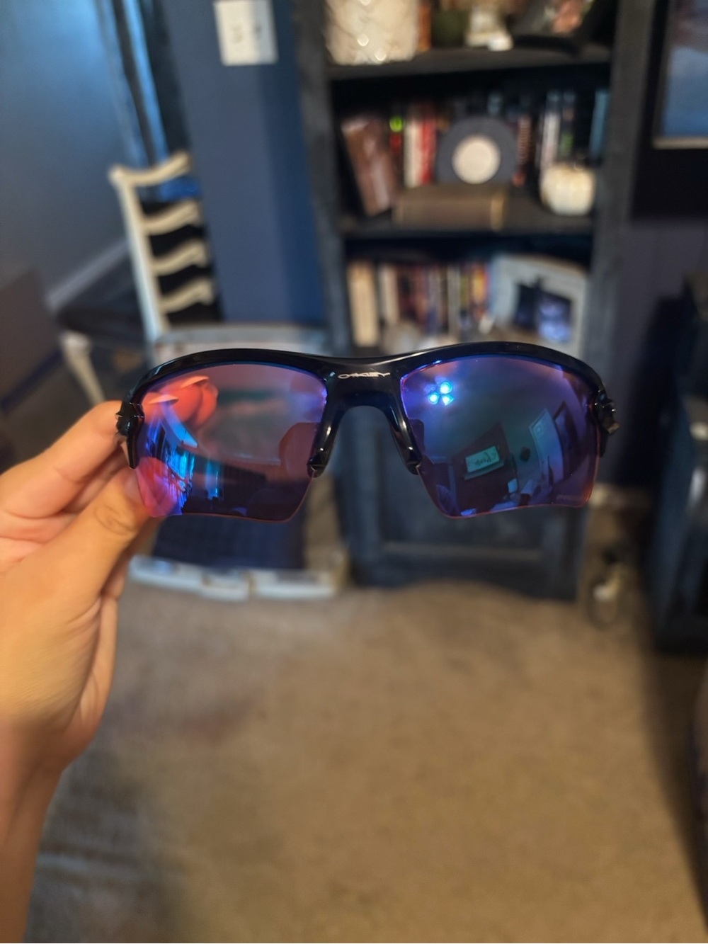 Oakley Sunglasses Black Frame. Polished black. Prizm Golf lens.